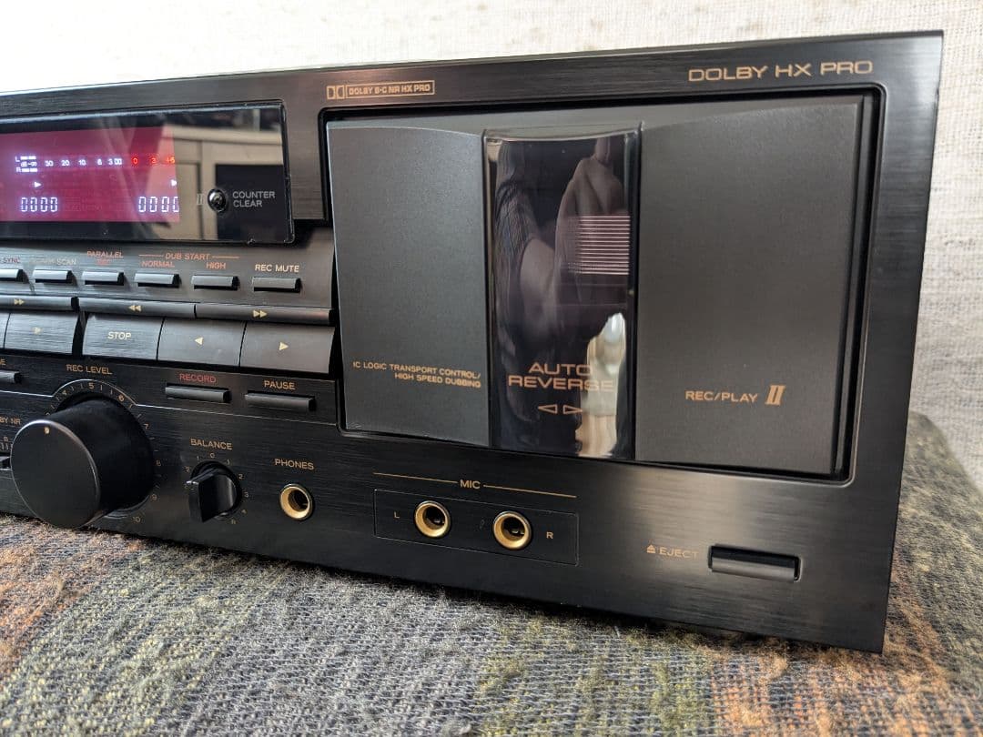 動作品 TEAC W−850R ダブル カセットデッキ リモコン付