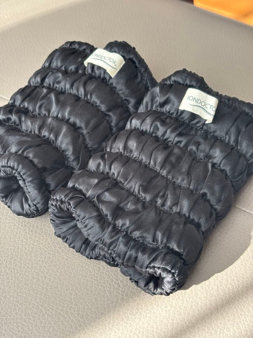 【美品】イオンドクター シルク足首レッグウォーマー ブラック