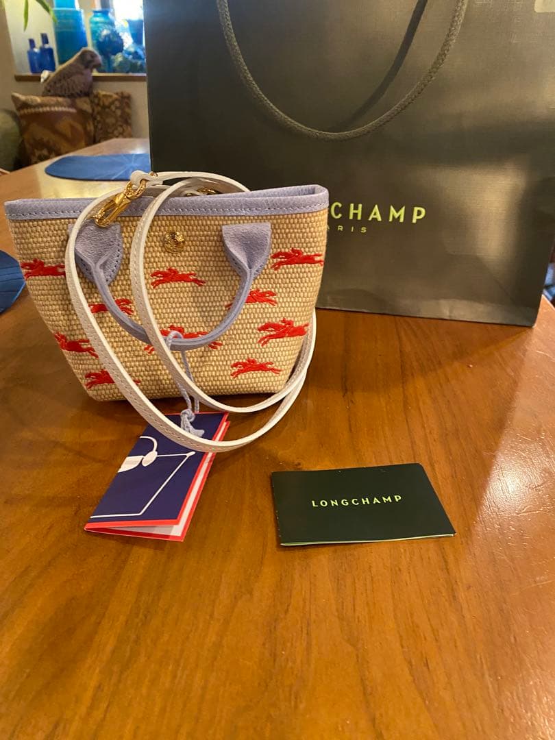 Longchamp パニエ カゴバッグ XS ロンシャン　スカイブルー