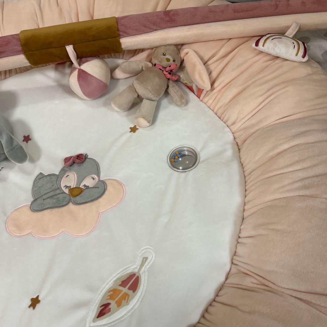 《美品》プレイマット＆プレイジム｜Nattou（ナチュー） ピンク