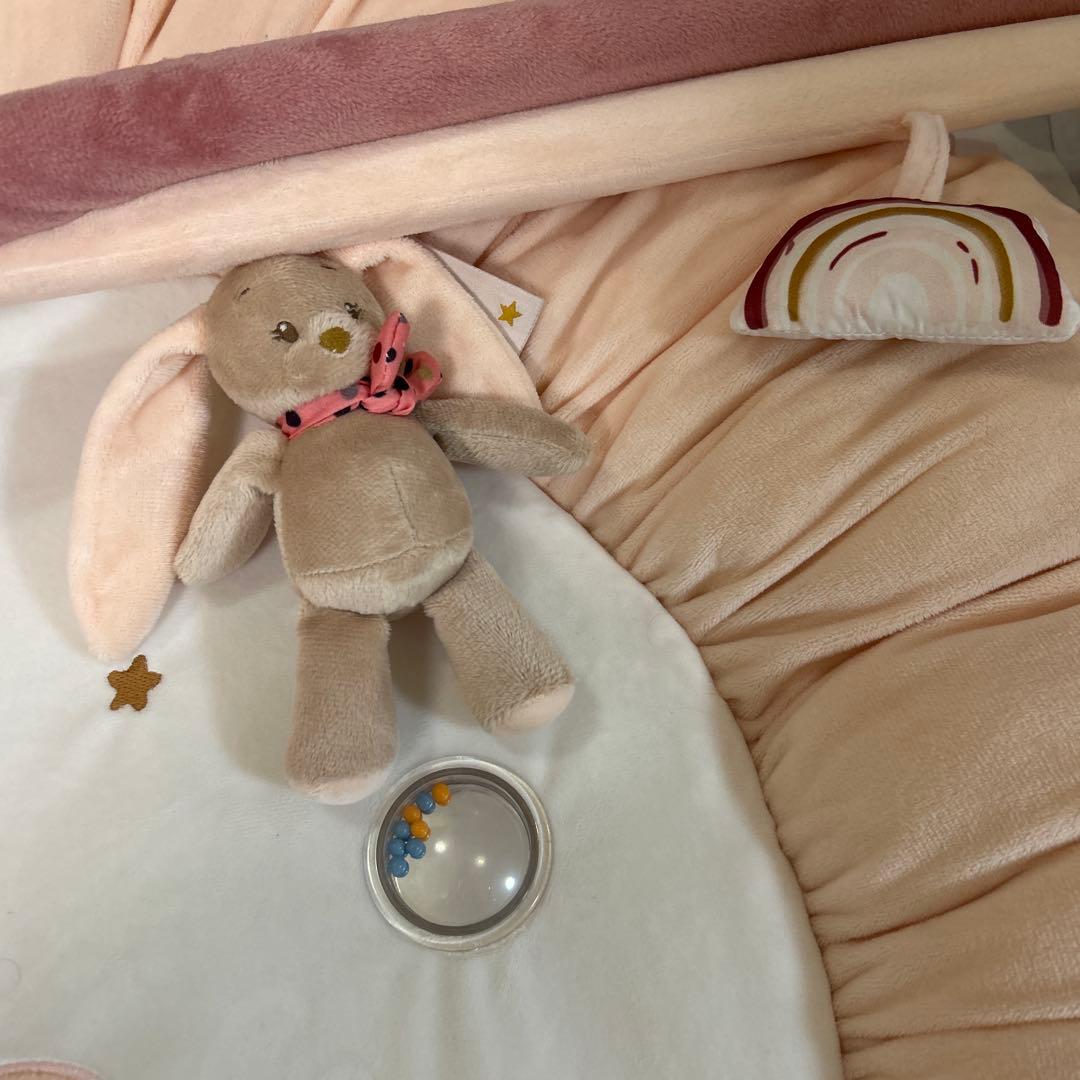 《美品》プレイマット＆プレイジム｜Nattou（ナチュー） ピンク