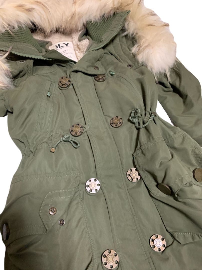 y2k 平成ギャル SLY N3B リアルファー ミリタリー モッズコート