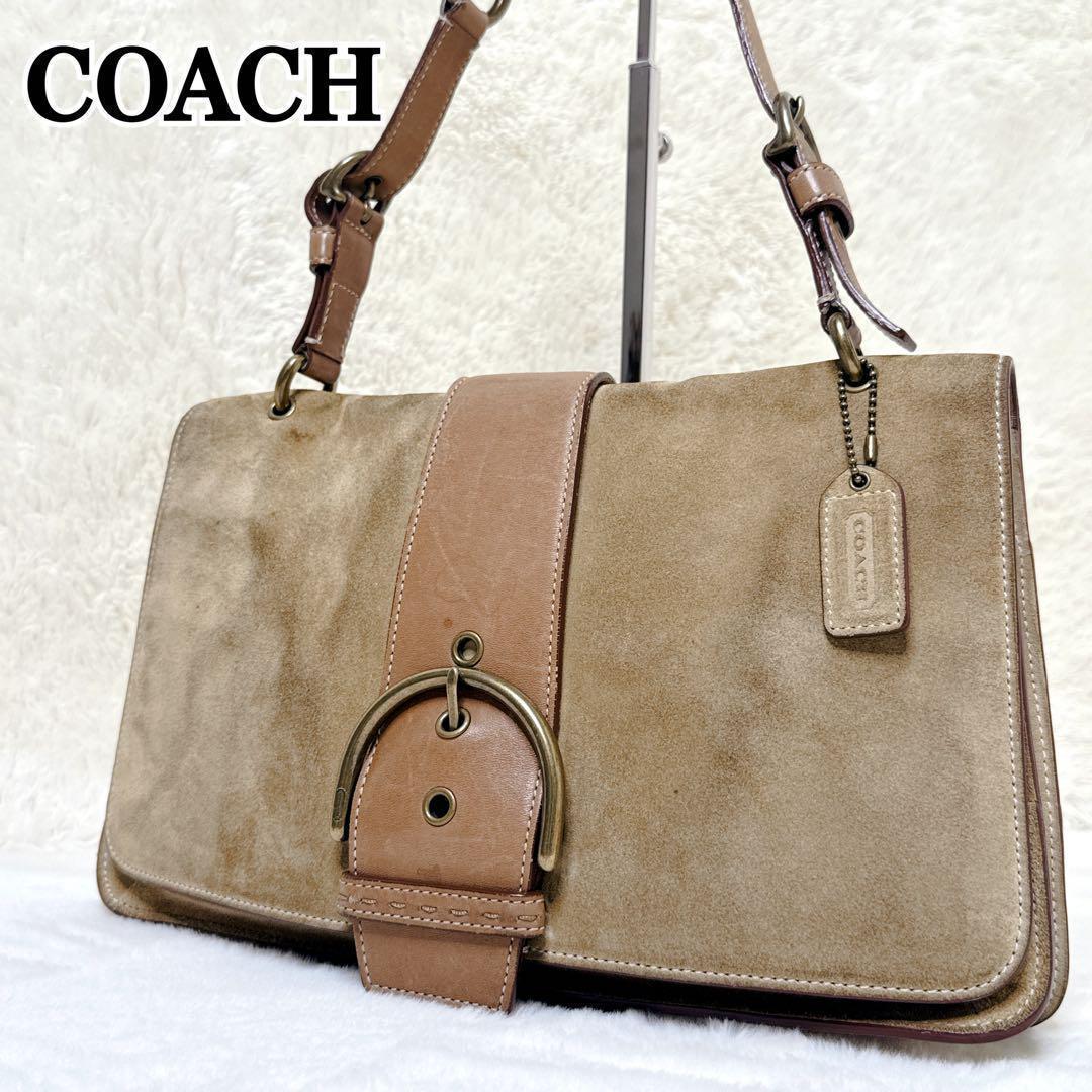 バッグ COACH Soho Suede Shoulder Accessory Bag
