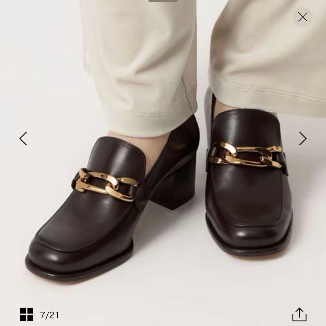 チェーンヒールアップローファーパンプス今期新作！新品