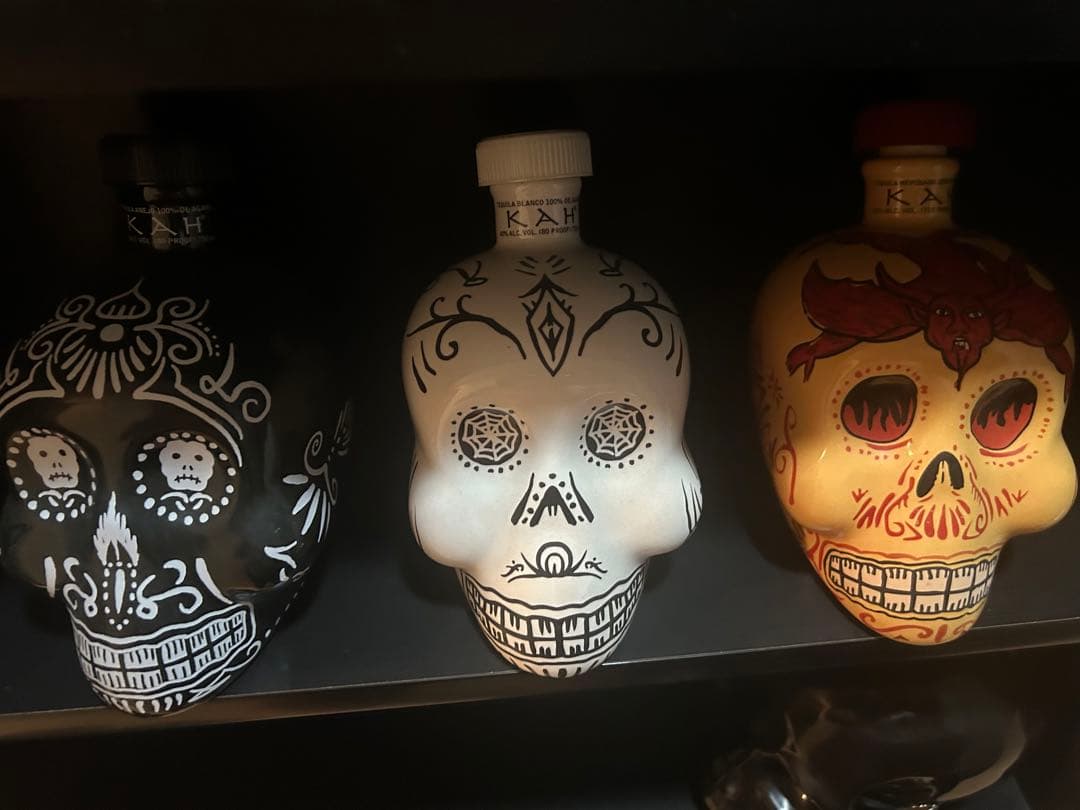 激シブ？スカルテキーラ空ボトル3本