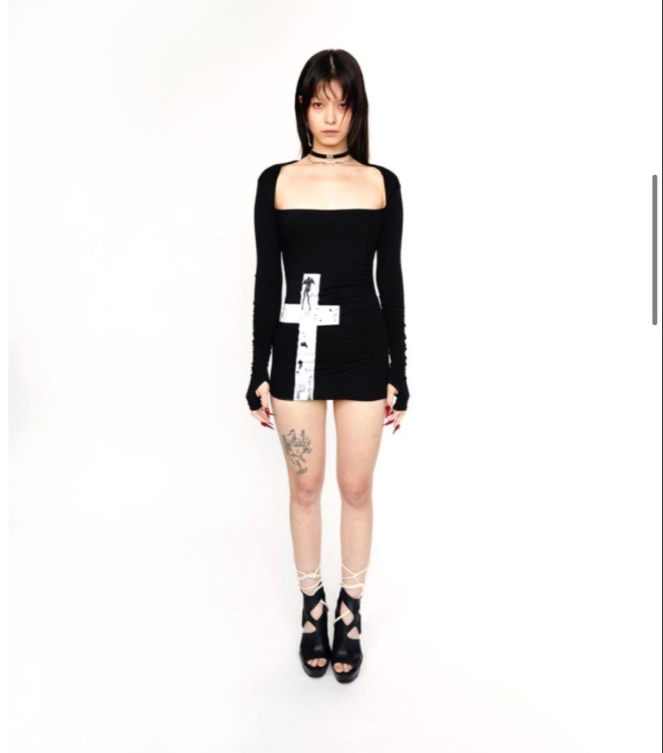 ワンピース everybirthday CROSS CUPID TOP&DRESSBLACK