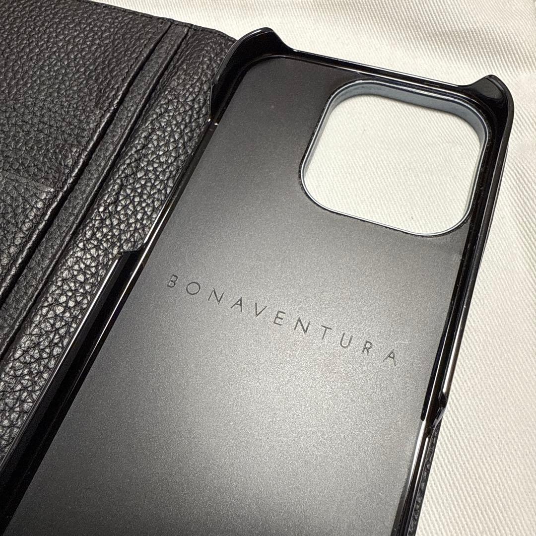 BONAVENTURA ブラックレザー iPhone16Proケース