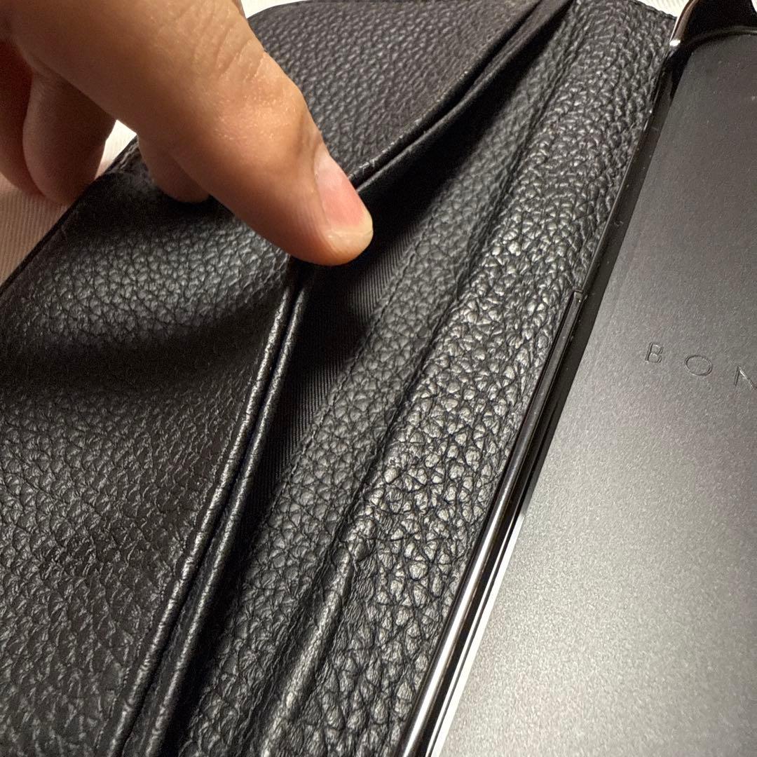 BONAVENTURA ブラックレザー iPhone16Proケース