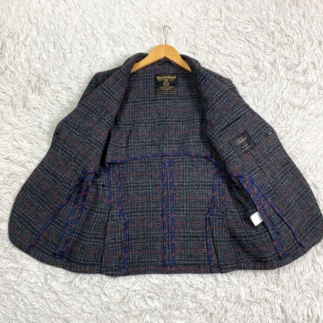 超希少✨限定品 ハリスツイード ジャケット エルボーパッチ 胡桃釦グレンチェック