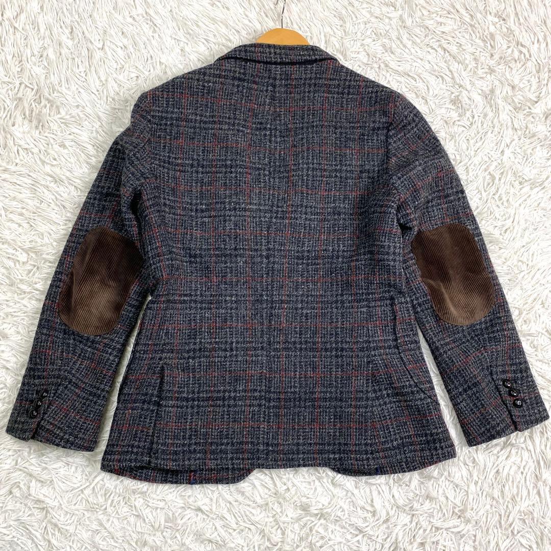 超希少✨限定品 ハリスツイード ジャケット エルボーパッチ 胡桃釦グレンチェック