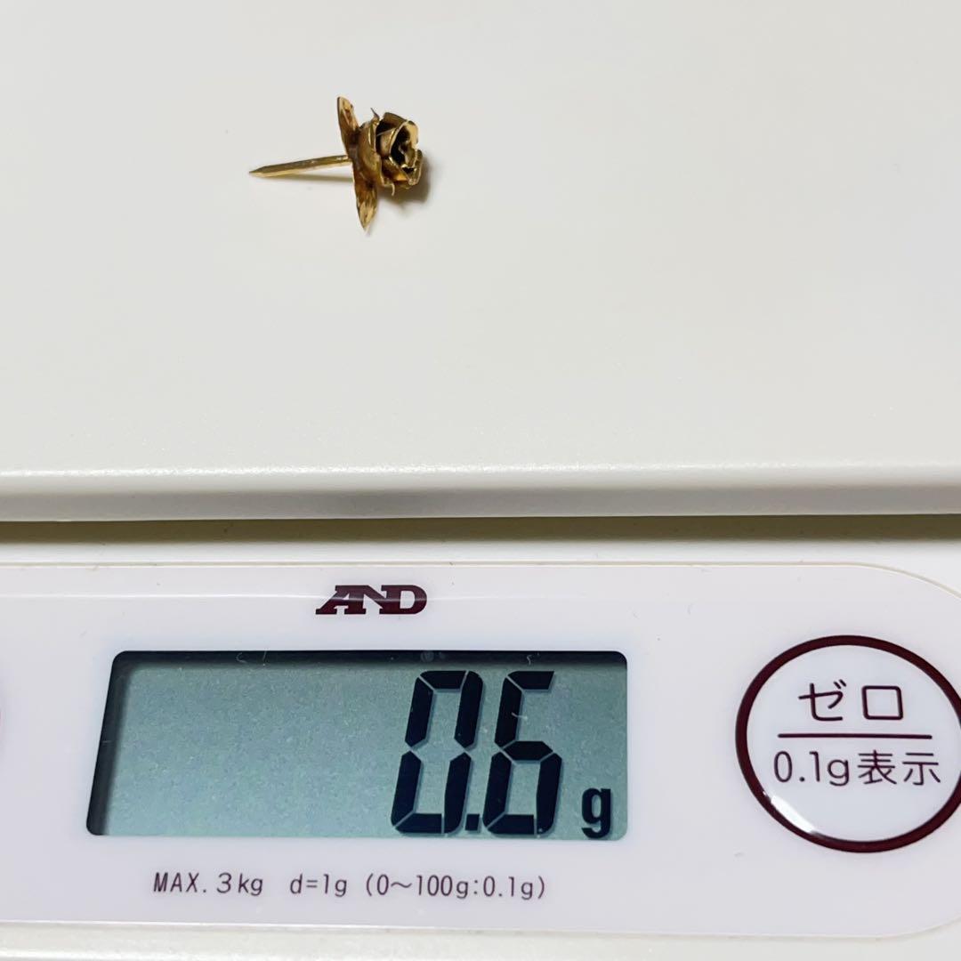 最終価格！ 18金　バラ　薔薇　花　ピンブローチ　ヴィンテージ