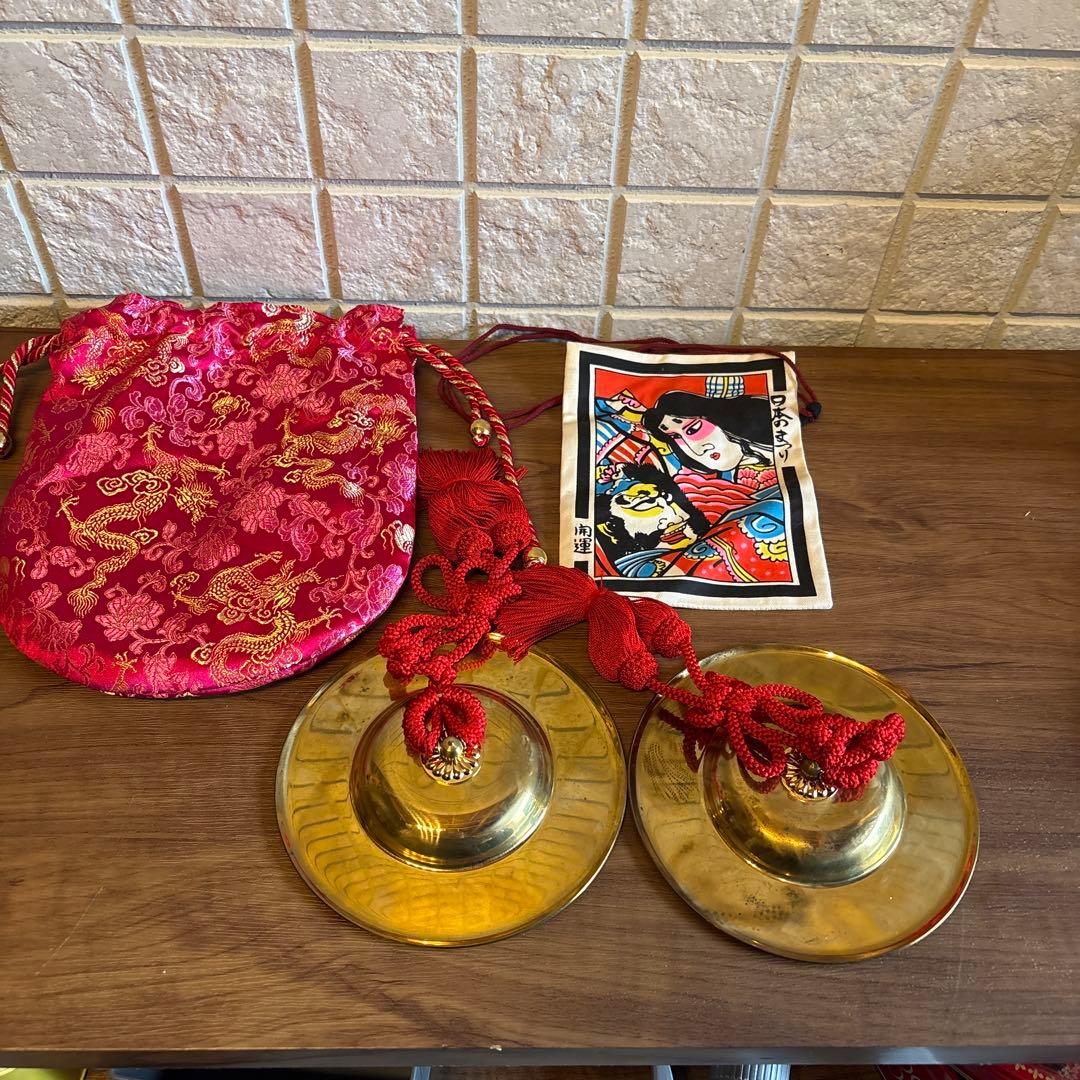 チャッパ　ねぶた手振り鐘　約五寸　専用入れ物　福財布付