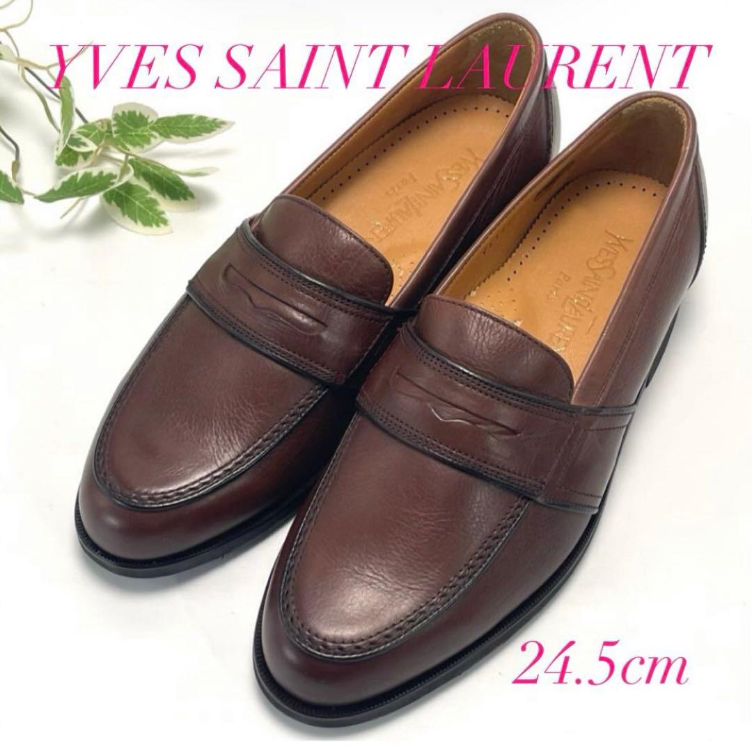 セール価格 YVES SAINT LAURENT ローファー ブラウン
