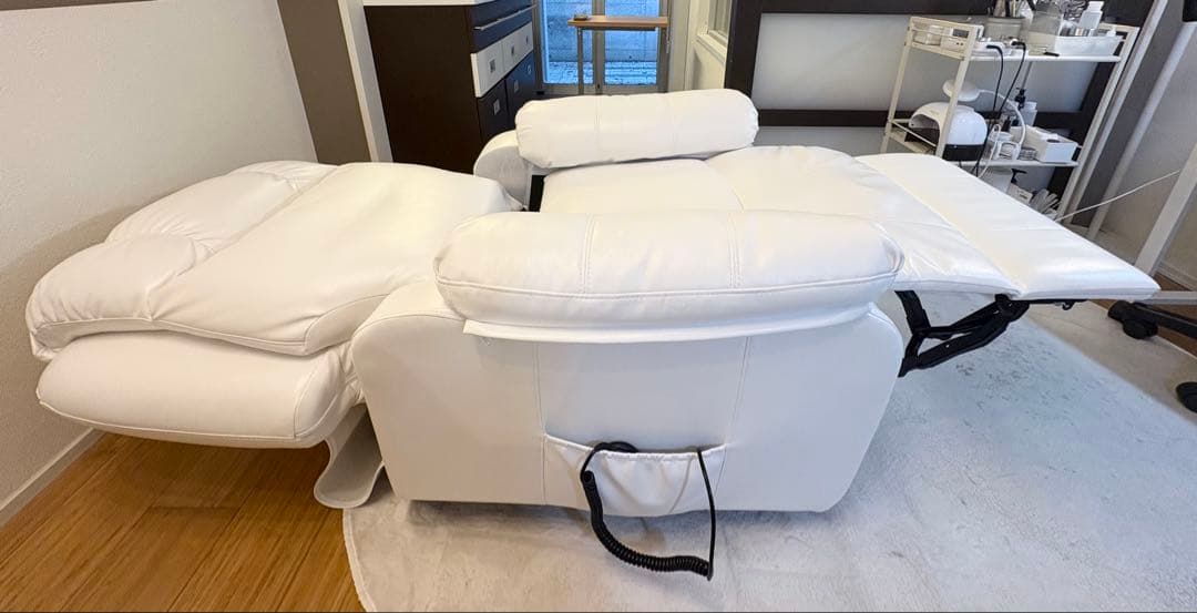 電動ラウンジチェア SHIFFON jrリクライニングソファ　ホワイト