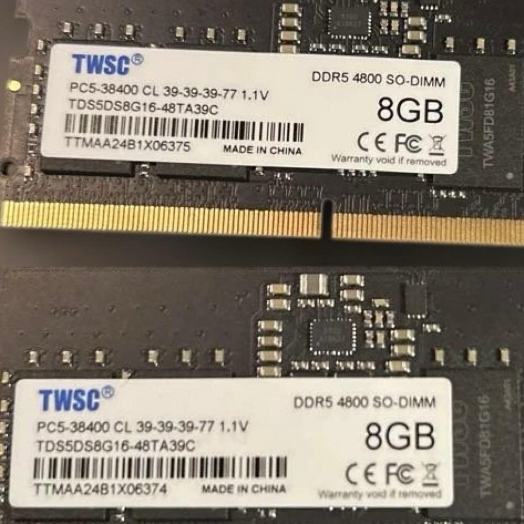 DDR5 SO-DIMM 8GB 2枚組