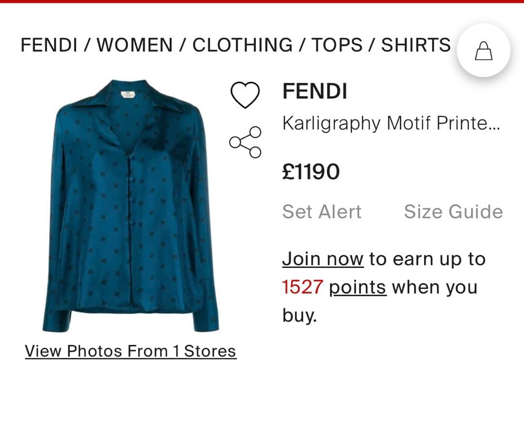 トップス FENDI Karligraphy Motif Printed Shirt