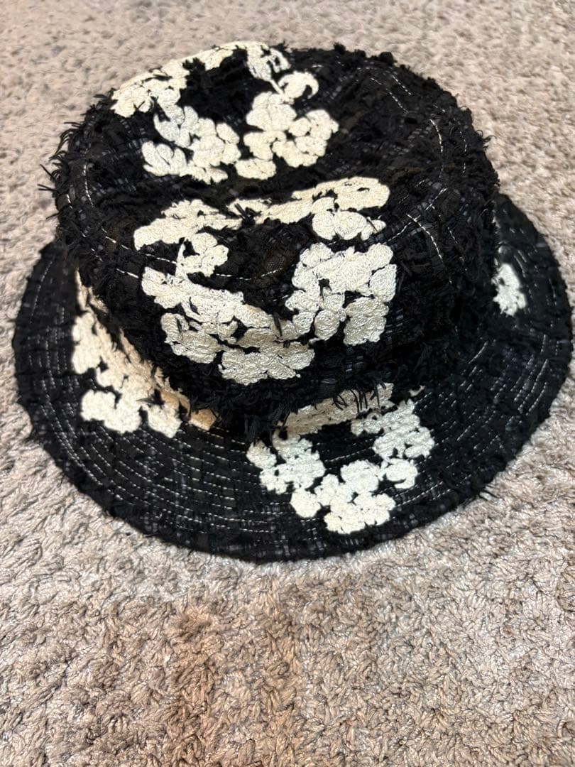 レディメイド　デニムティアーズ　バケットハット 黒 イエローバックス着