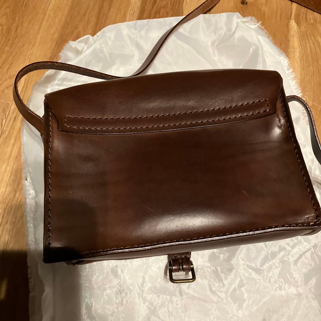 エバゴスレザー 籐 ショルダーバッグ ブラウン