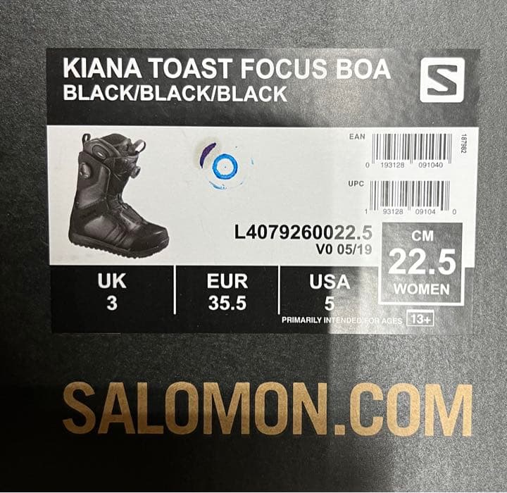 スノーボード SALOMON KIANA TOAST FOCUS BOA 22.5
