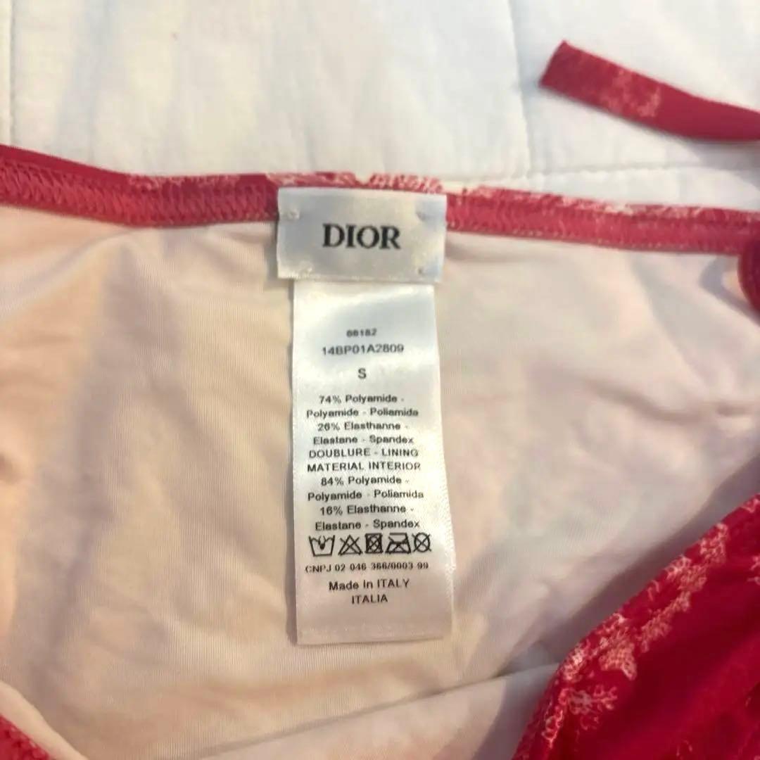 Dior セパレート水着・ビキニ Sサイズ 赤　トワルドジュイ柄　上下セット