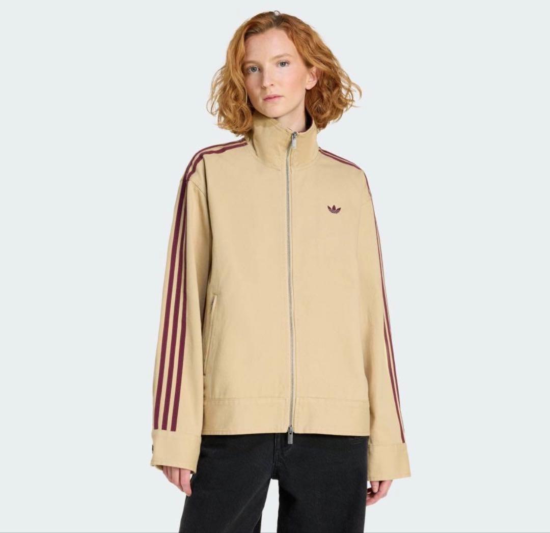 adidas originals ベージュ ジップアップジャケット