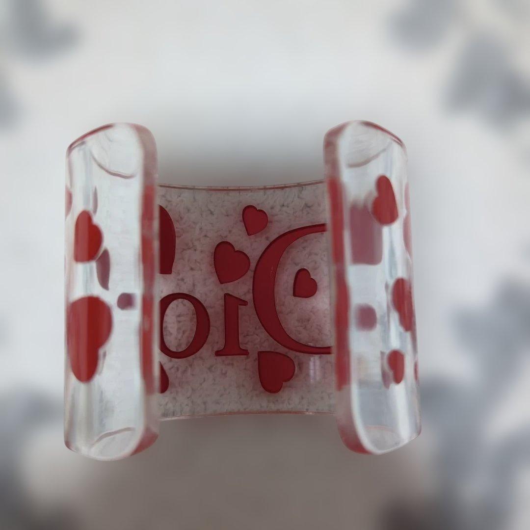 Dior　クリアバングル　ハート