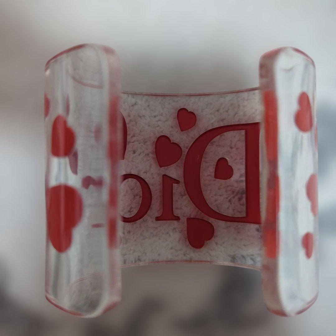 Dior　クリアバングル　ハート