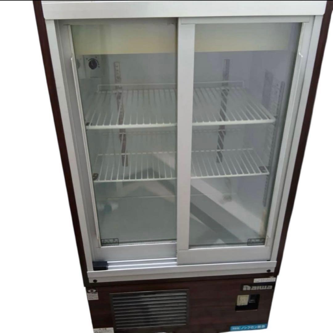 大和冷機 ショーケース 冷蔵庫 業務用 飲料用 木目調 スライド扉