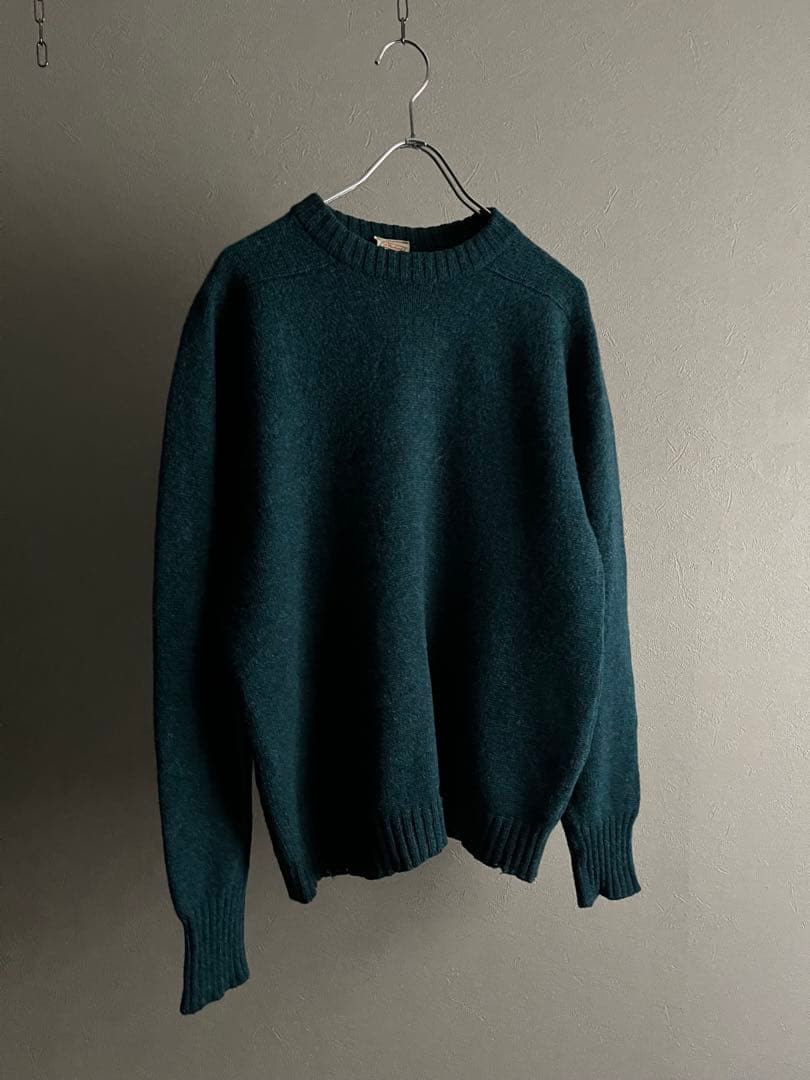 70s St Michael シェットランドウール ニット エメラルドグリーン
