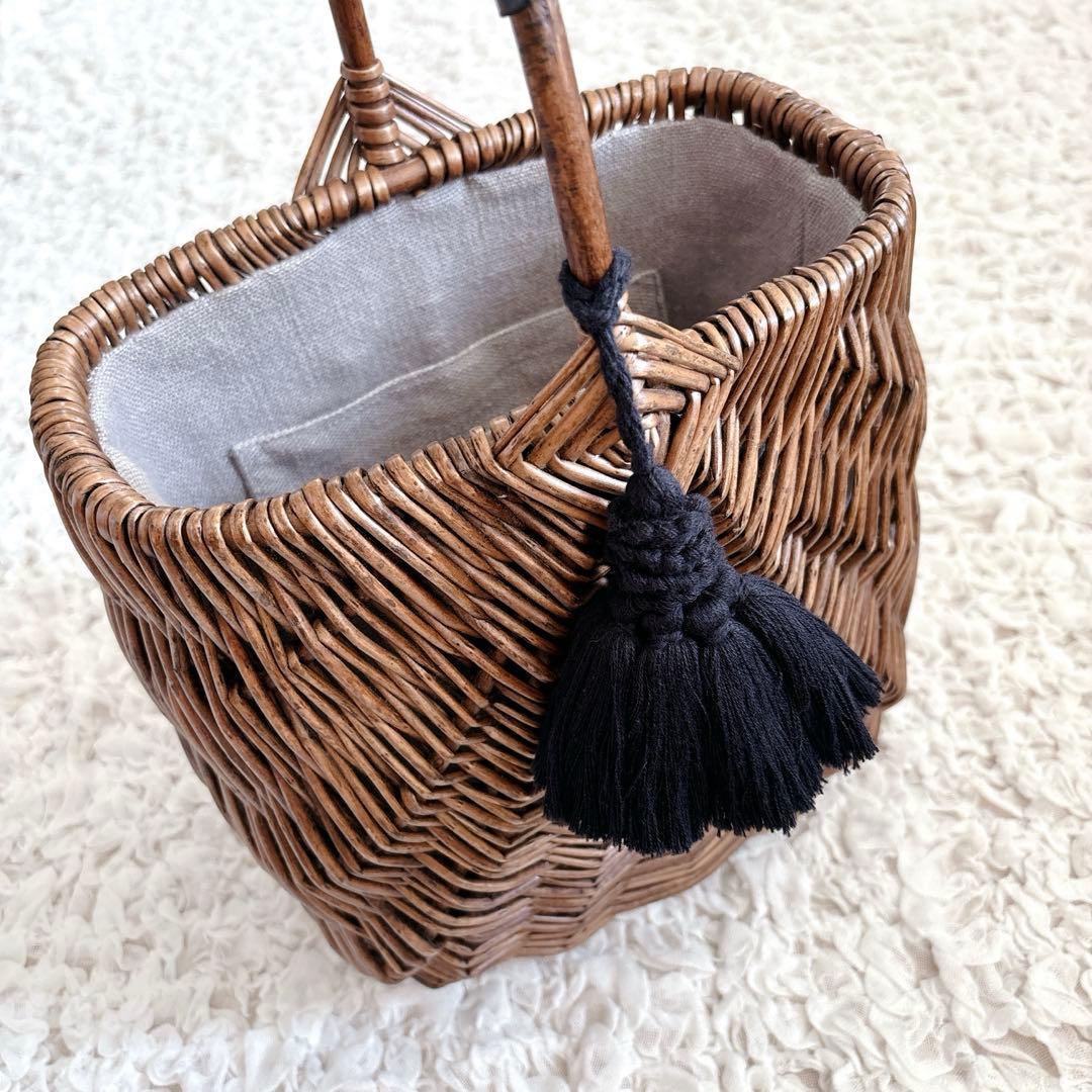 Pale Jute weekend basket Large カゴバッグ
