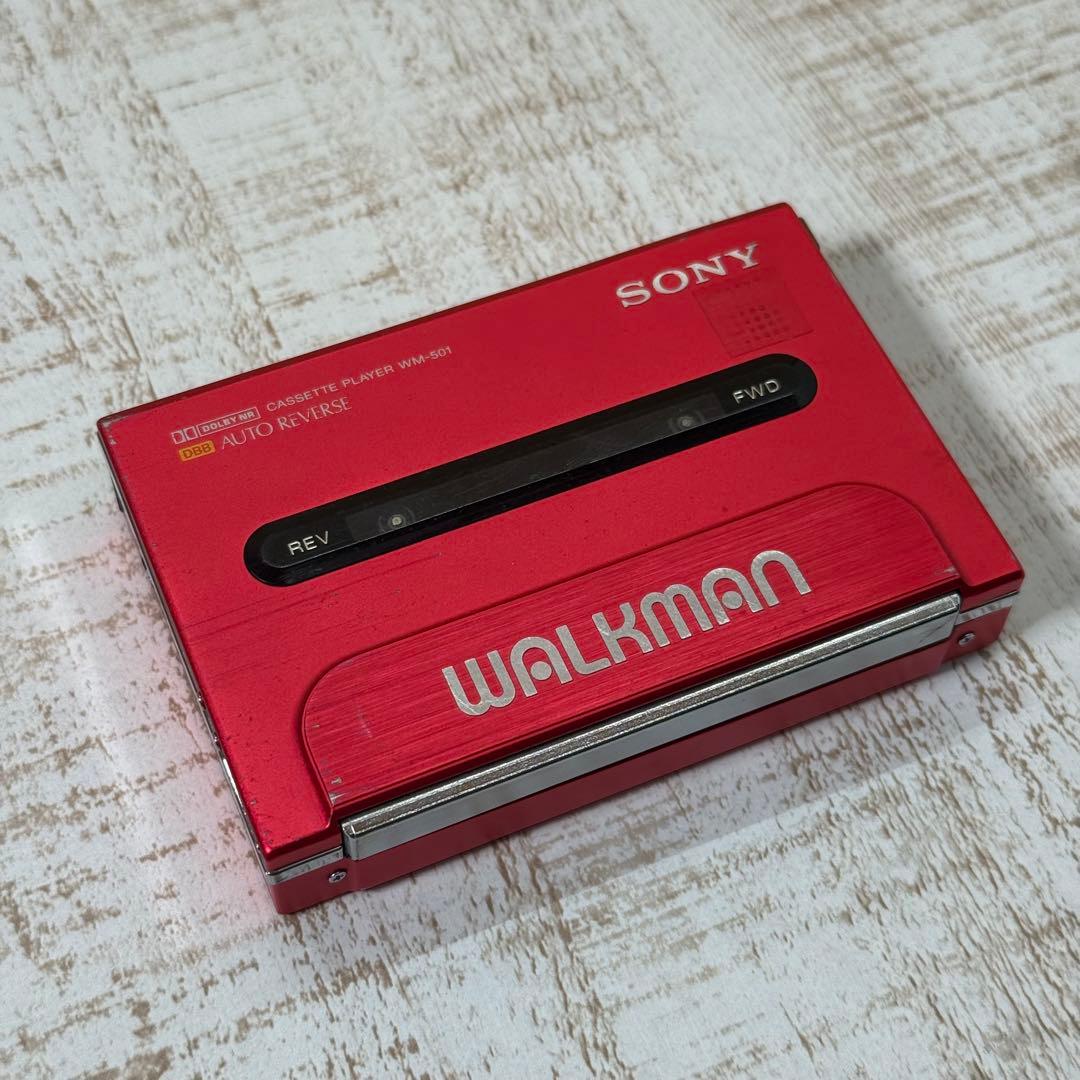 SONY WALKMAN WM-501 ソニー　ウォークマン　レッド　ジャンク