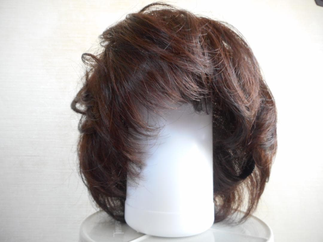 ピンクブラウン ショートボブウィッグ クリップ付き