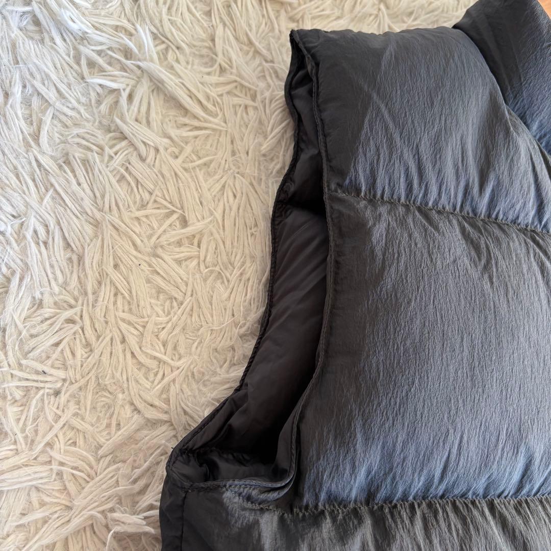 極美品 DANTON ハイロフトダウンベスト ホワイトグース ブラック L