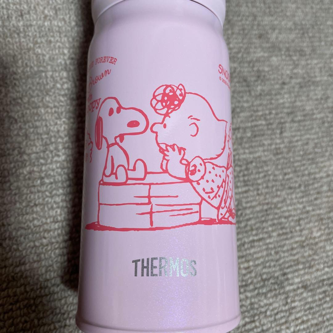 THERMOS スヌーピー タウン 水筒 0.35L ピンク