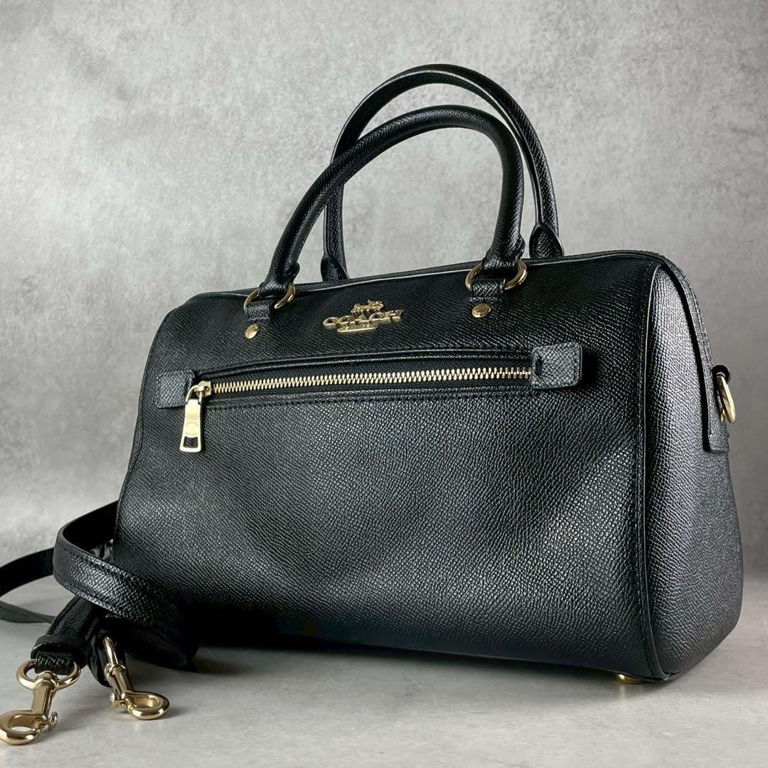 ✨美品✨コーチ　ローアンサッチェル　ショルダーバッグ 2way レザー　ブラック