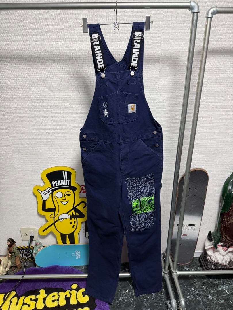 CARHARTT X BRAINDEAD オーバーオール　サロペットパンツ　S