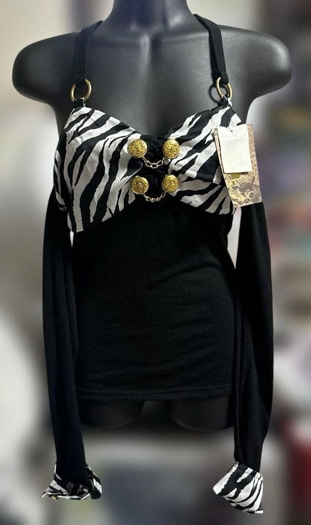 新品未使用　d.i.a ゼブラ柄装飾のトップス