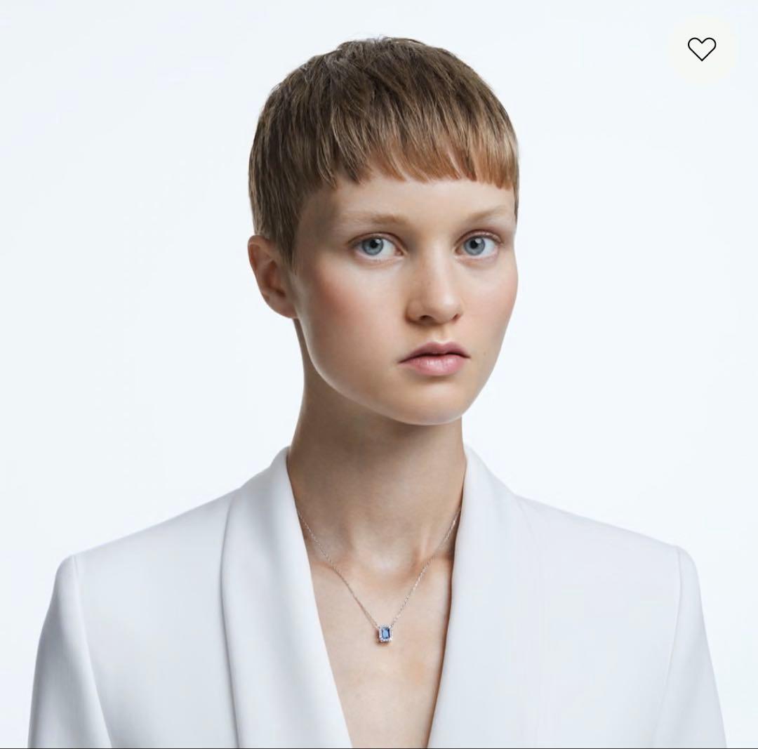 SWAROVSKI Una ネックレスオクタゴンカット,ロジウム・プレーティング