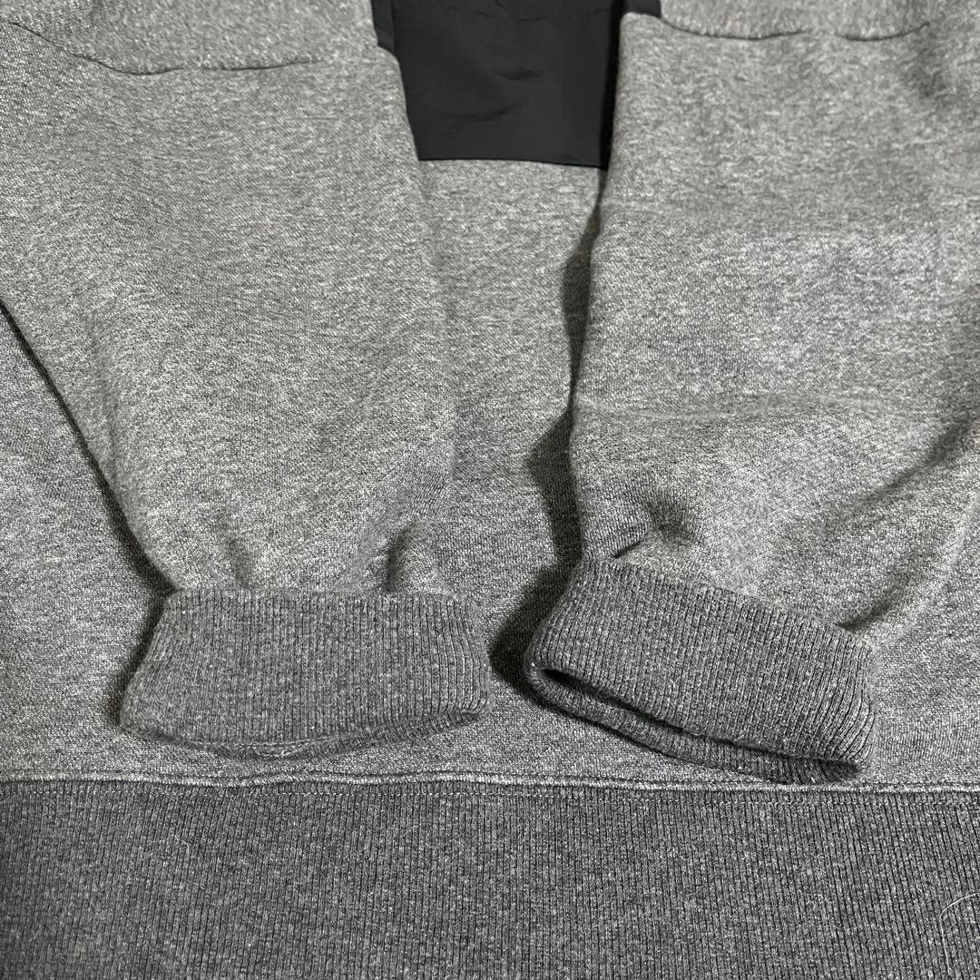 【ナゴンスタンス 】異素材パーカー◆バイカラー◆グレー✖️ブラック◆美品です