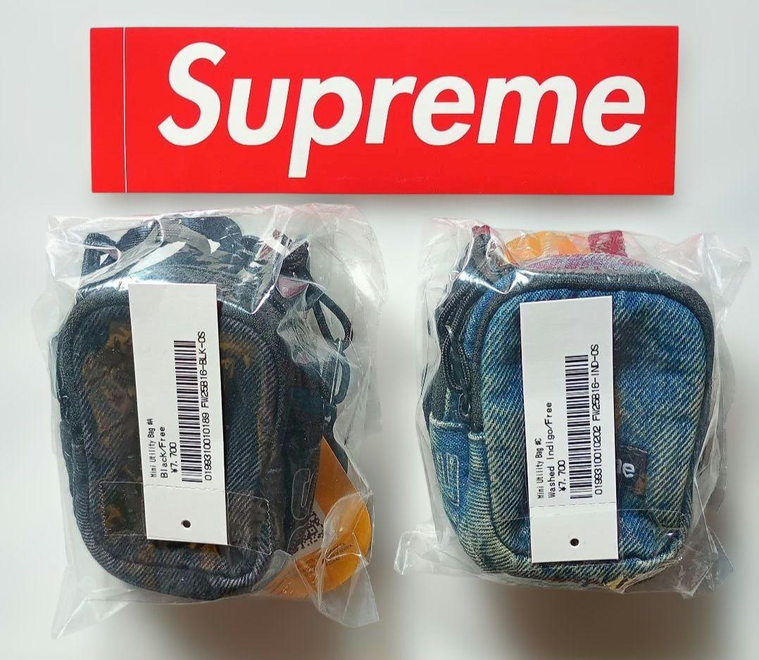 Supreme Denim Mini Utility Bag (デニム、黒)2個