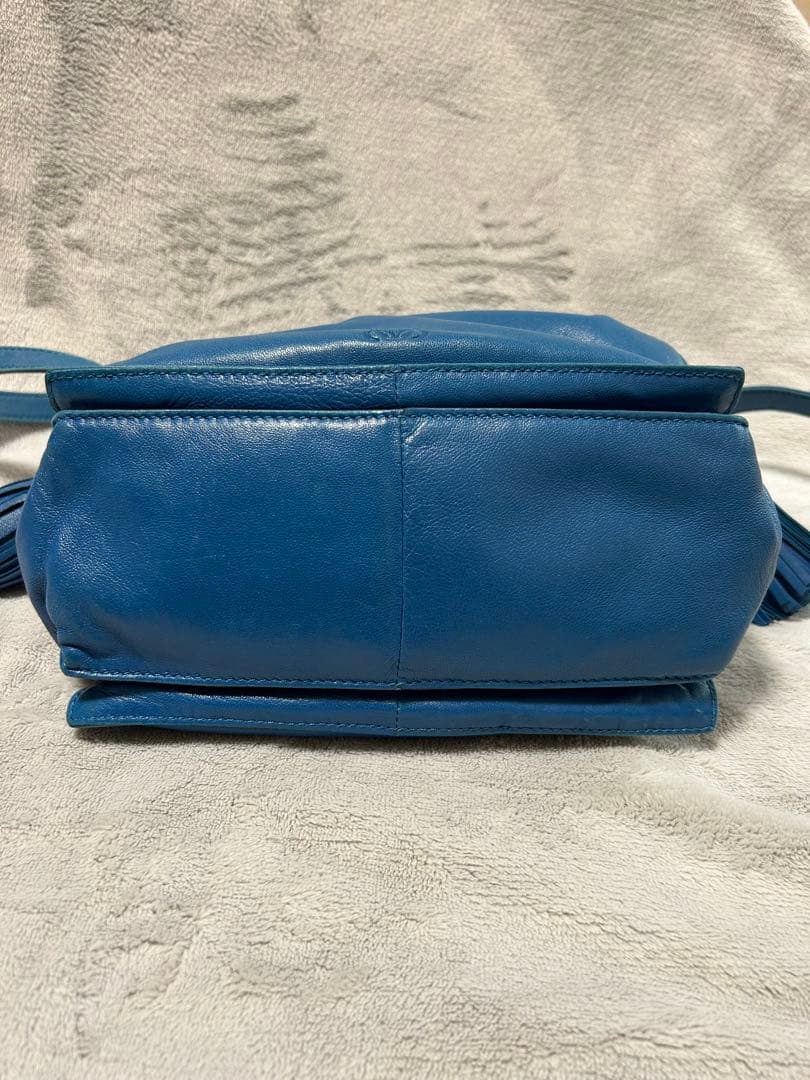 【※最終】LOEWE フラメンコ ブルー ショルダーバッグ
