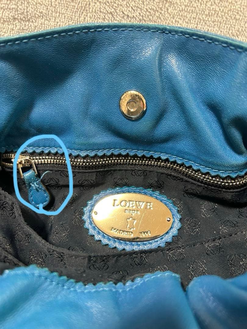 【※最終】LOEWE フラメンコ ブルー ショルダーバッグ