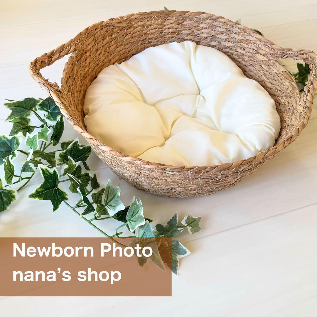 手編み風かごセット【緑へび】♪ニューボーンフォト撮影衣装 小道具ベビーフォト干支