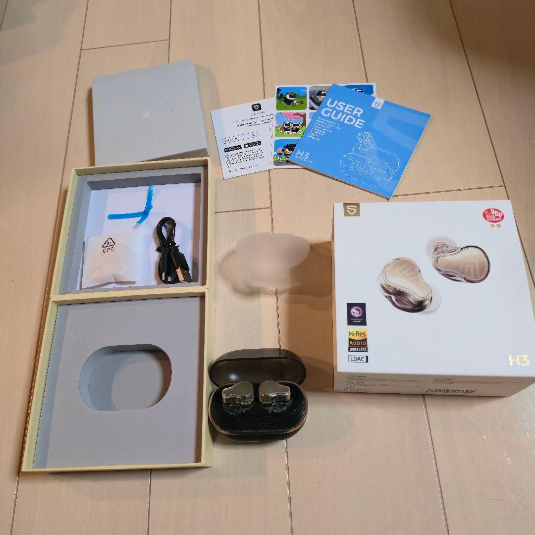 SOUNDPEATS H3 ワイヤレスイヤホン 2025.11購入　中古品