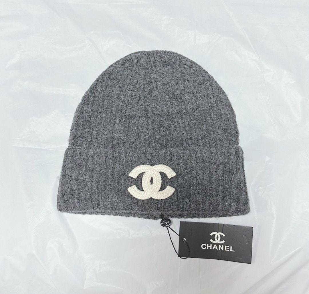 CHANEL グレー ニット帽 ノベルティ新品タグ付き