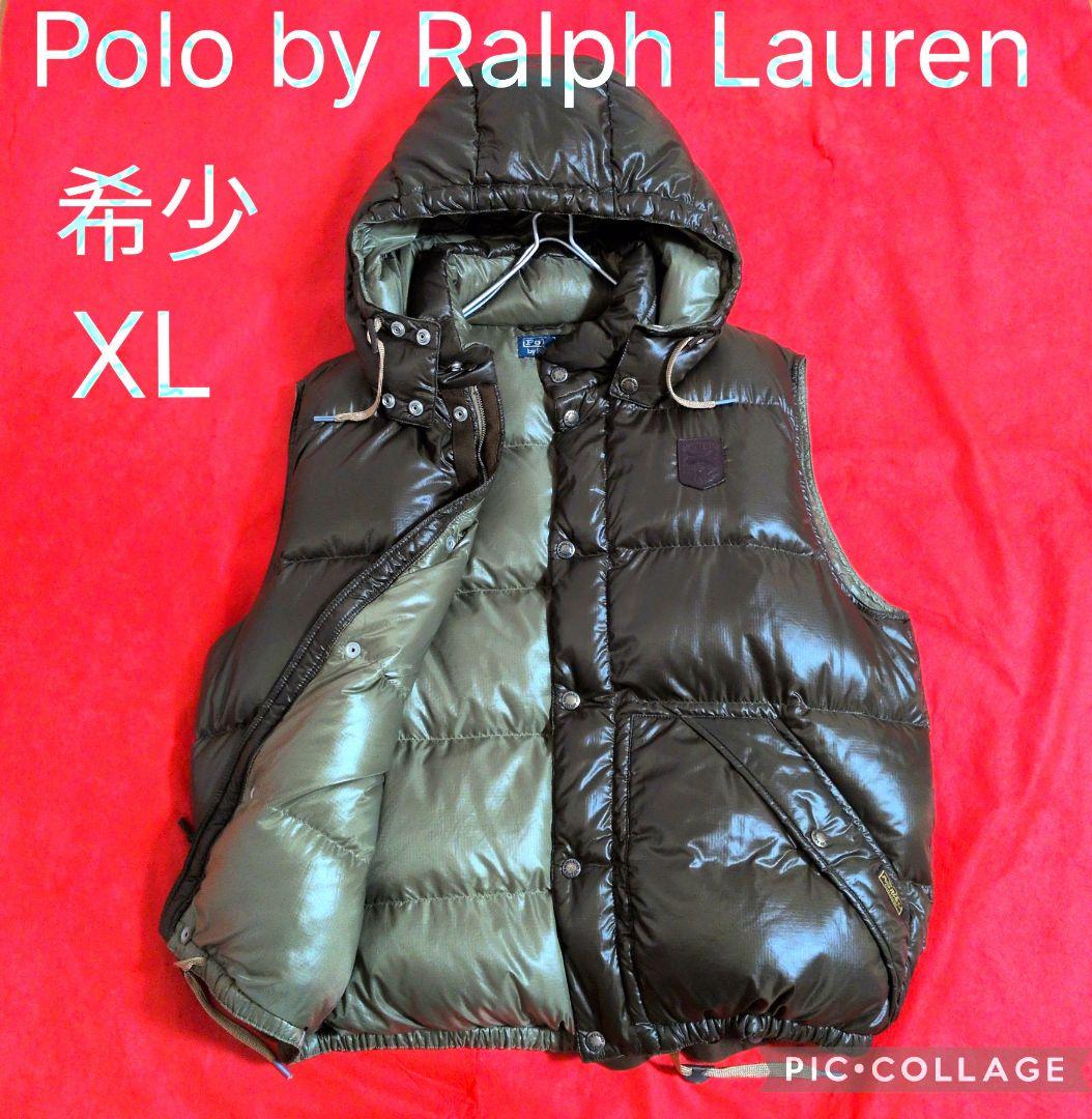 【希少☆レア】Polo Ralph Lauren レザーパッチ ダウンベスト