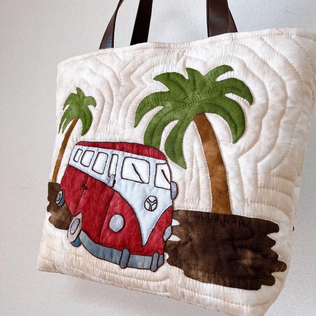 ハワイアンキルトバッグ、しょうりゅう様とお取引中、ワーゲンバス(レッド、ブルー)