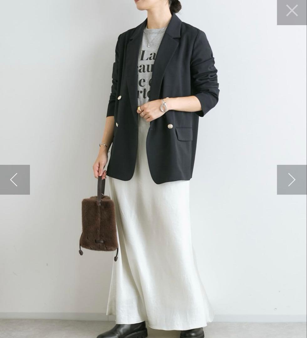 極美品★ リヴドロワ　ストレッチツイルテーラードジャケット