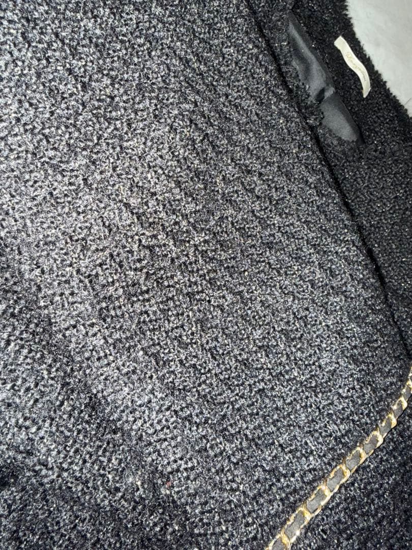 ◾️ラウンジドレス　ブラック チェーンツイードジャケット