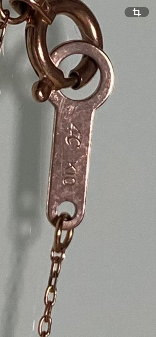 4℃10kピンクゴールドネックレス